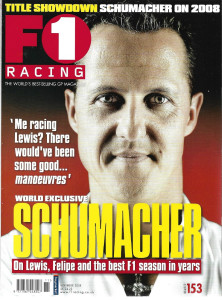 F1 RACING 2008 NOV - SCHUMACHER, REMEMBERING LAS VEGAS, MCLAREN MP4/4